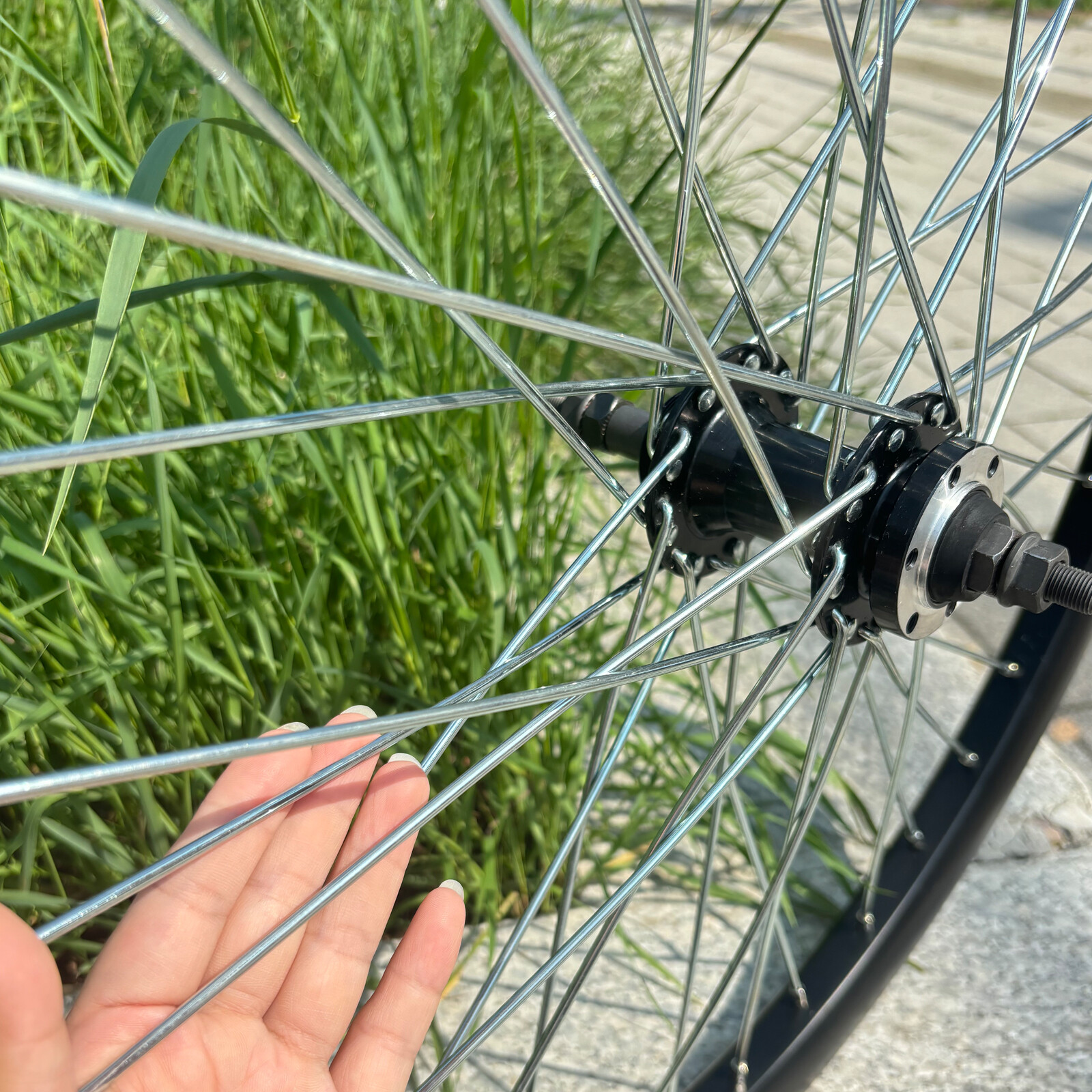 Heavy Duty 26″ Bicycle Wheel w/Freewheel, 36 Spokes Bike Rim Front&Rear 10G 680g