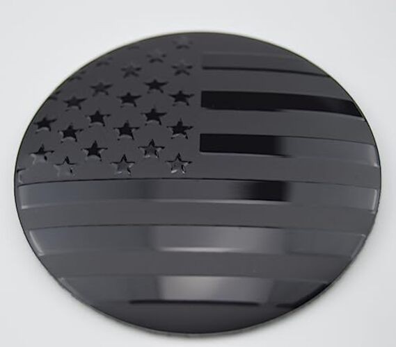 4X 56.5mm=2.24 inches Black American Flag 2.23 inches(56mm) U.S. Flag – Black