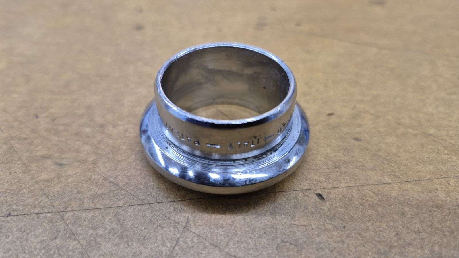 Vintage Campagnolo Record Headset, steel, chrome plated, 1” x 24tpi threaded
