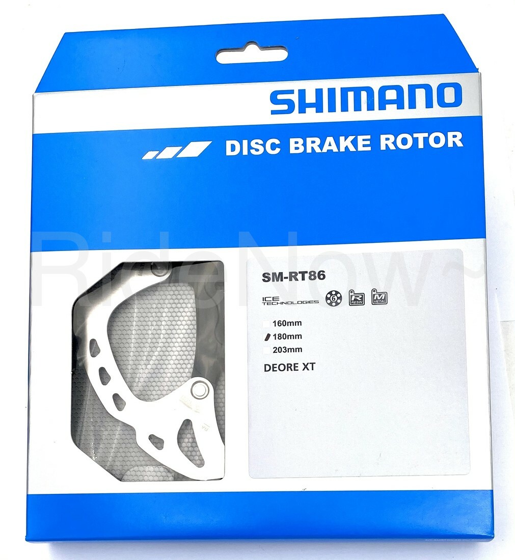 Shimano DEORE XT MTB Bike/e-Bike Disc Brake Rotor SM-RT86 180mm,ICE-TECH,6 bolts