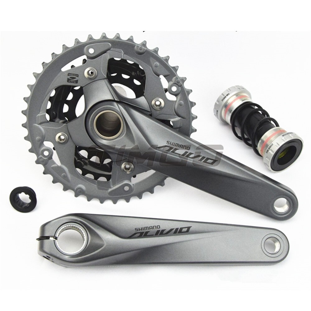 Shimano Alivio FC-M4050 MTB Bike 3×9 Speed Crankset 40-30-22T HollowTech II BB52