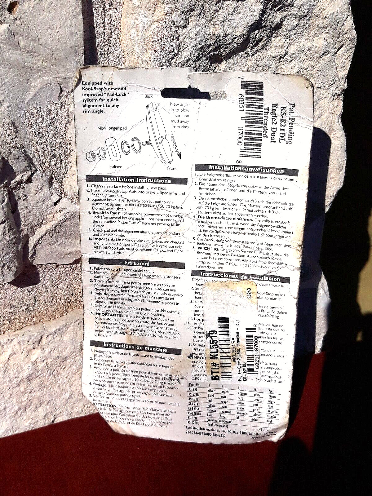 Vintage Kool Stop Eagle 2 Brake Pads NOS Old School BMX Threaded USA Rare Paul