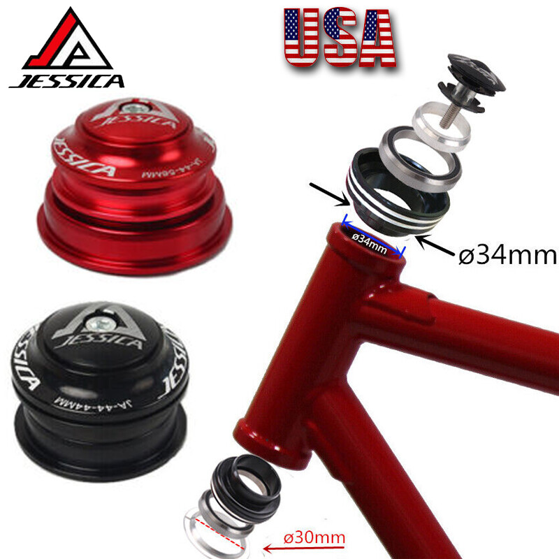 JESSICA MTB Bike Headset Sealed Bearing For Straight/Tapered Tube Frame Headsets