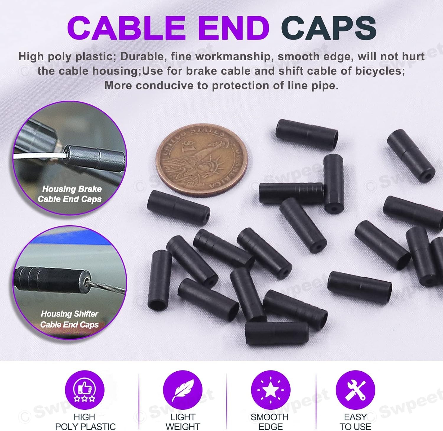 83Pcs Stainless Steel Bike Cable Cutter and Brake Cable Housing Shift Cable