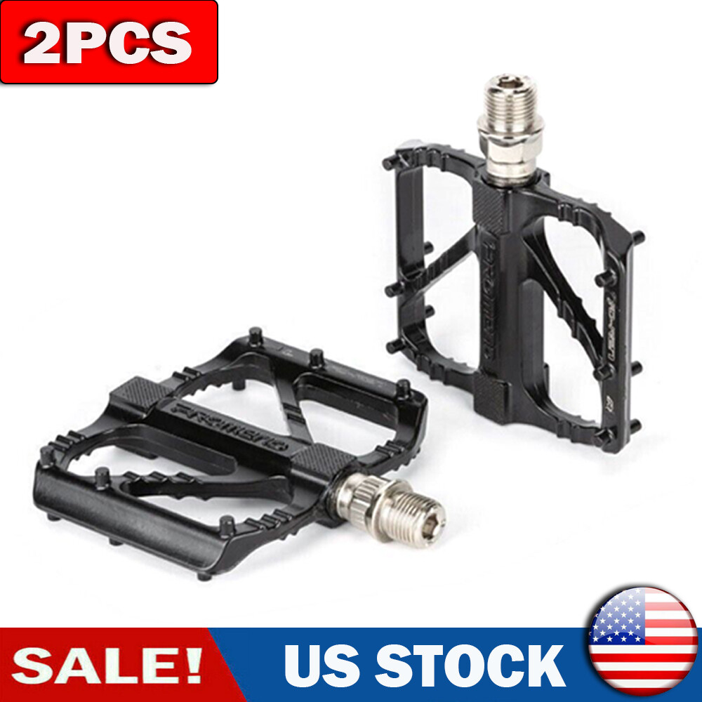 Mountain Bike Pedals Bicycle Pedal Flat Aluminum Sealed Bearing 9/16″ BMX Road