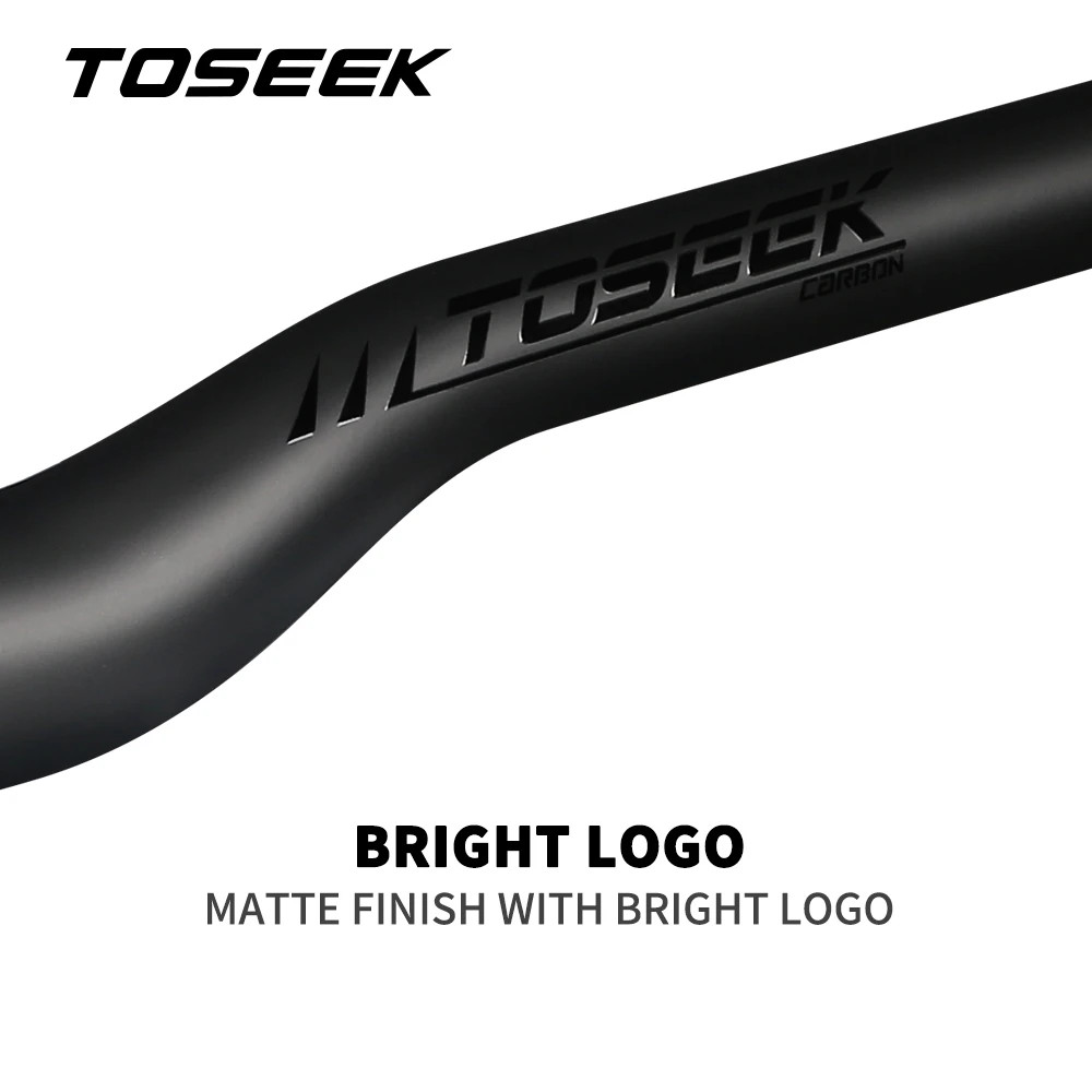 TOSEEK Full Carbon Handlebar 25.4mm Folding Bike Horizontal Handle Bar 400-700MM