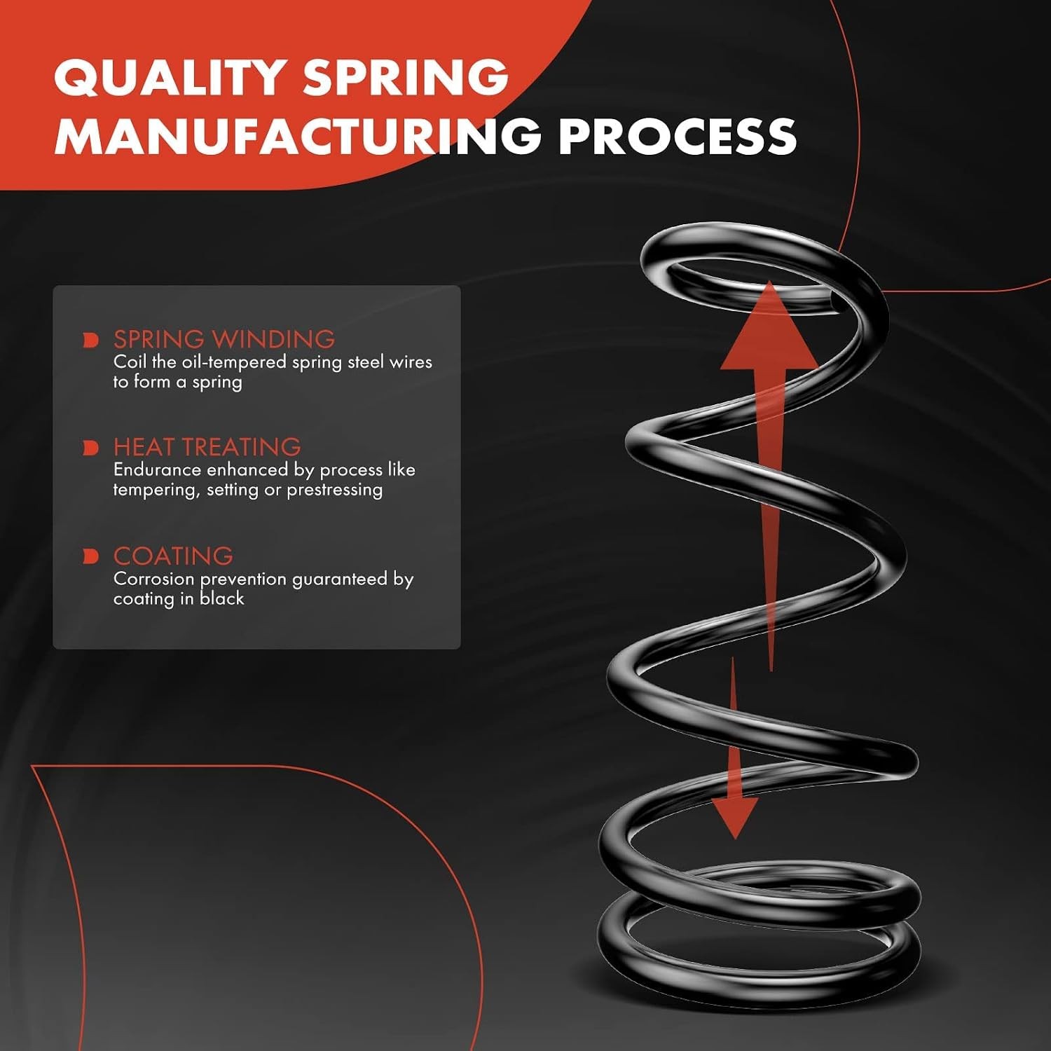 Chevrolet Buick Rear Coil Spring Set Compatible Suspension Replacement