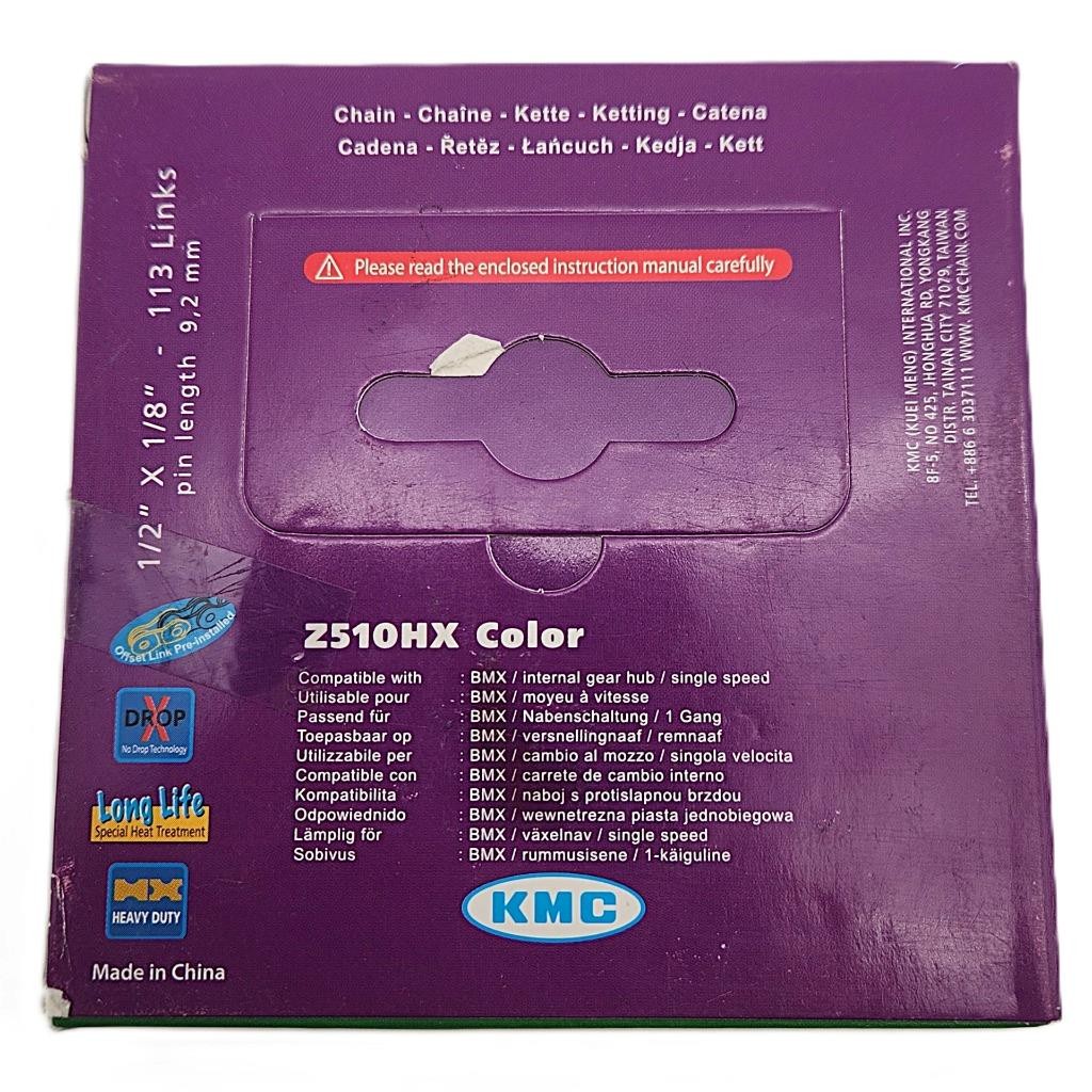KMC Z510HX Neo Chrome 1/8″ Single-Speed Chain Heavy-Duty Bike BMX Color