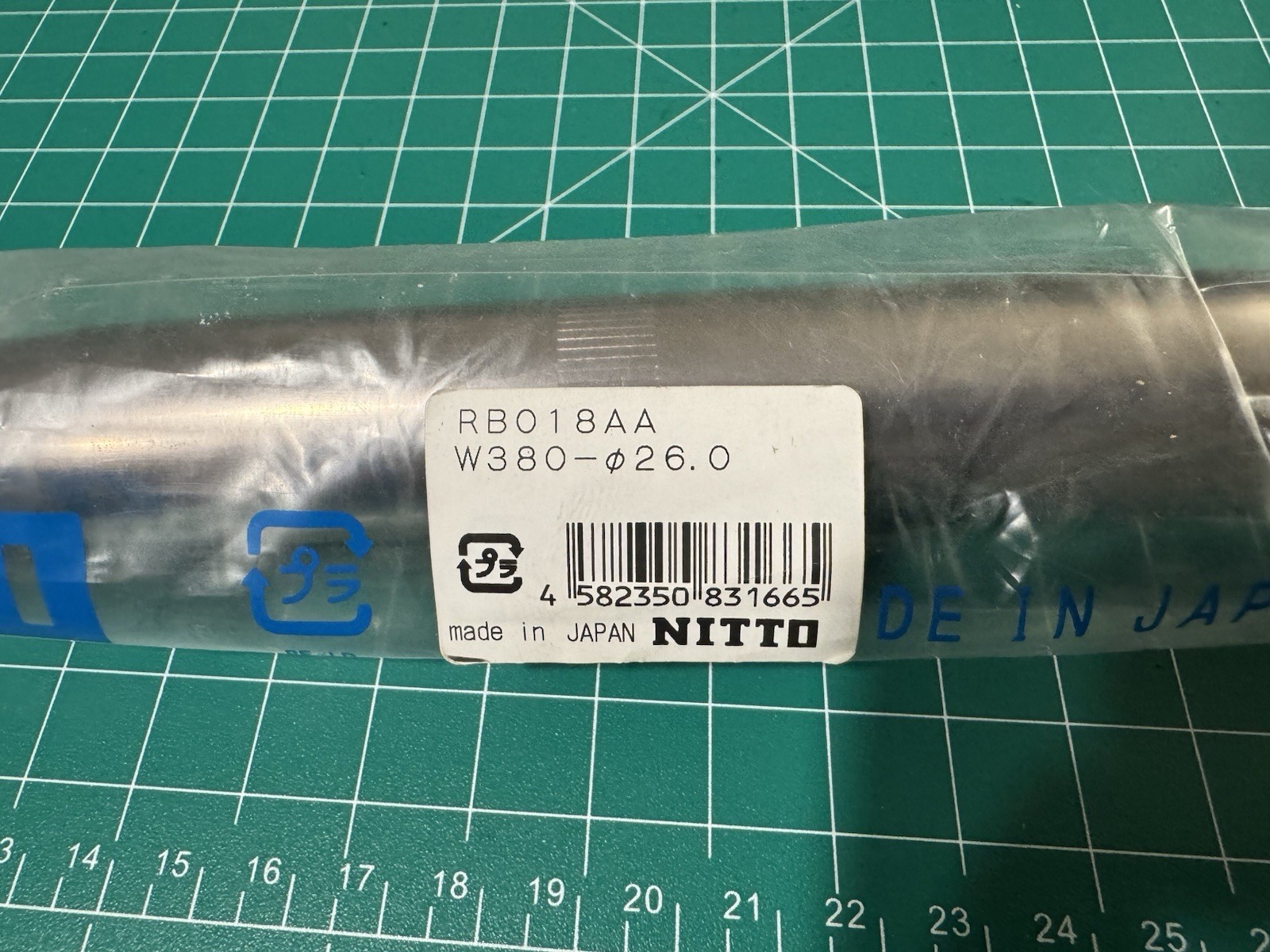 Nitto RB-018 Drop Handlebar Bullhorn Track Silver Width 380 Clamp 26.0 Japan