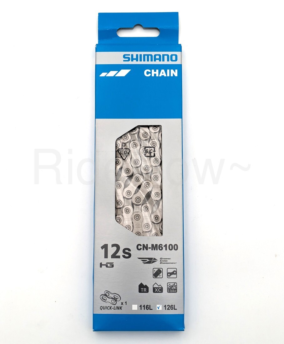 Shimano Deore CN-M6100 Bike Chain 12-Speed,126 Links, Silver ICNM6100126Q NEW