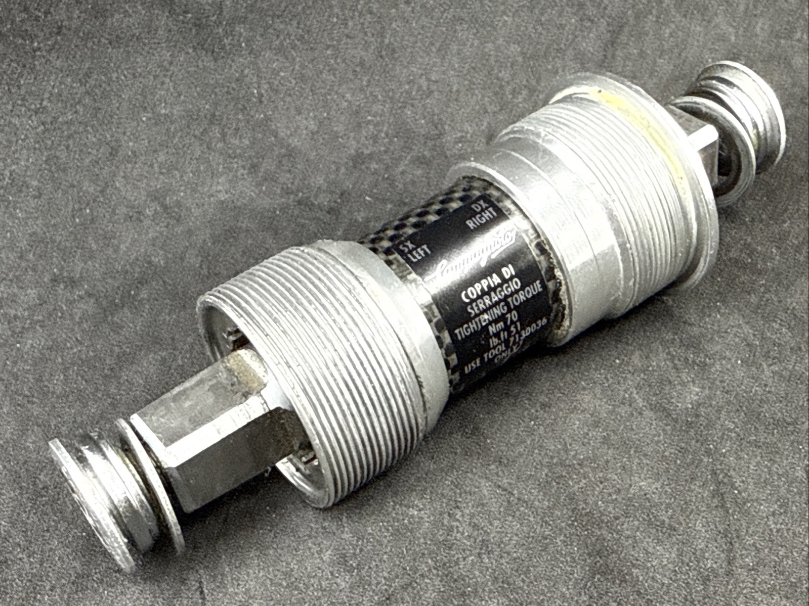 Vintage Campagnolo RECORD English BSA ISO 102mm Bottom Bracket WITH BOLTS!