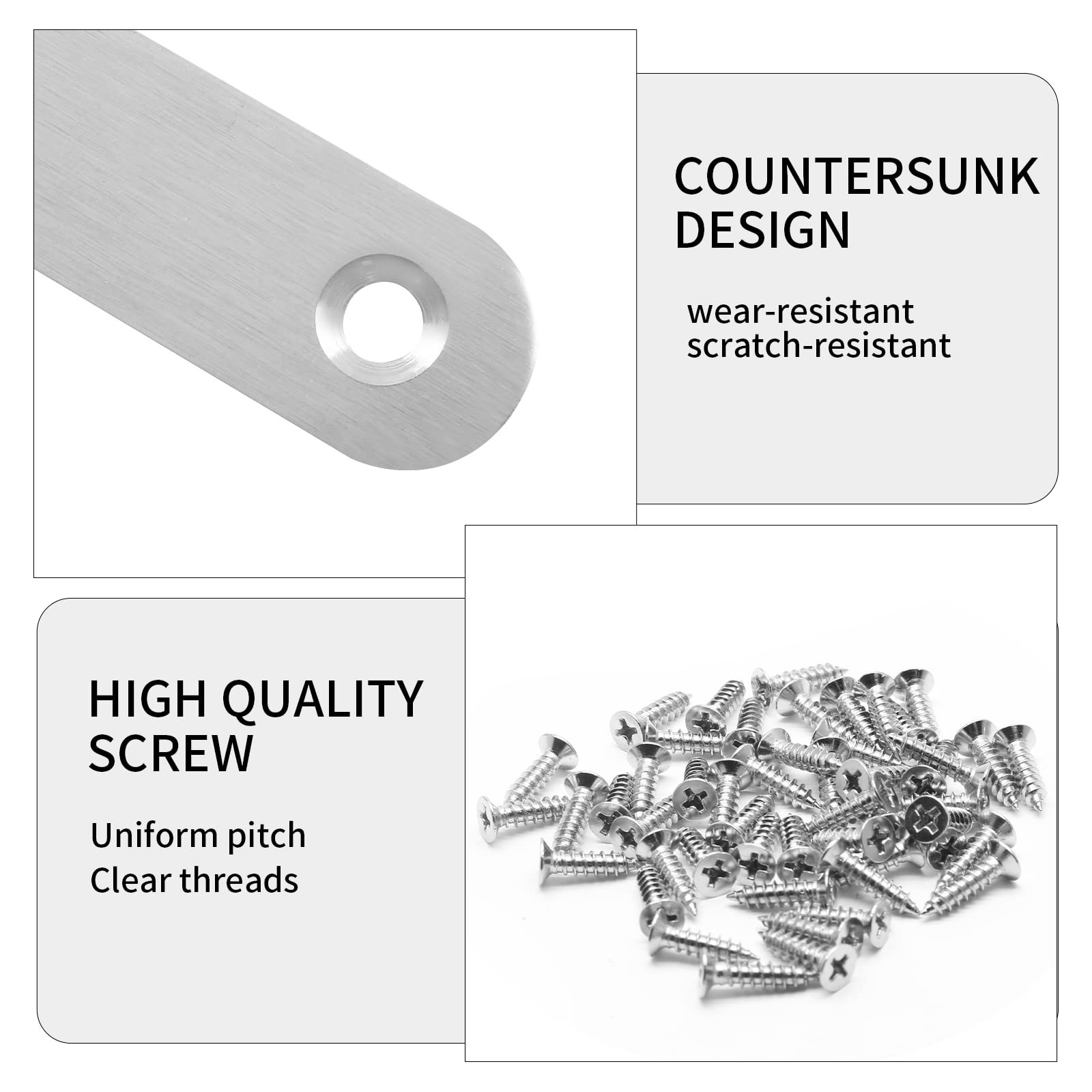 20Pcs Stainless Steel Straight Brace 97mm/3.8″ Metal Joining Plates Heavy Dut…