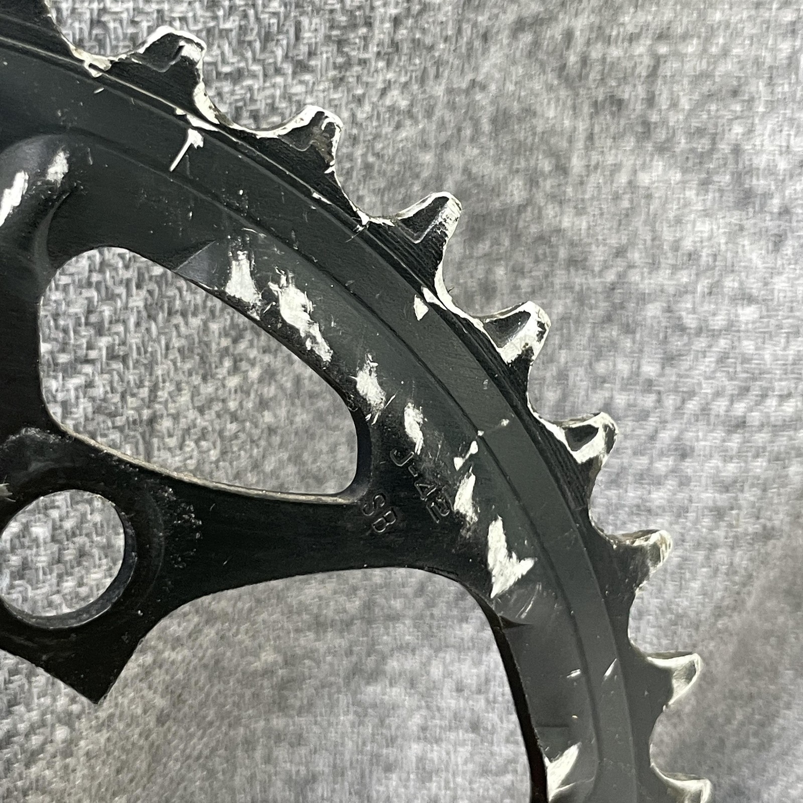 Vintage Shimano 42/32/22T Chainring Set 94/58 BCD 5-Arm Triple MTB Hyperdrive-C