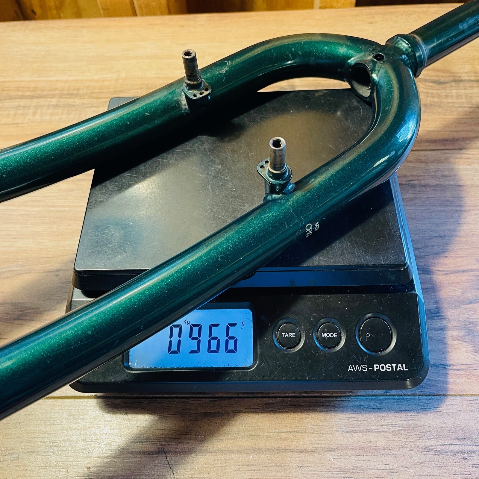  1-inch 1” Threaded Rigid MTB Fork 26 182 Steerer 395 AtoC Green Chromoly