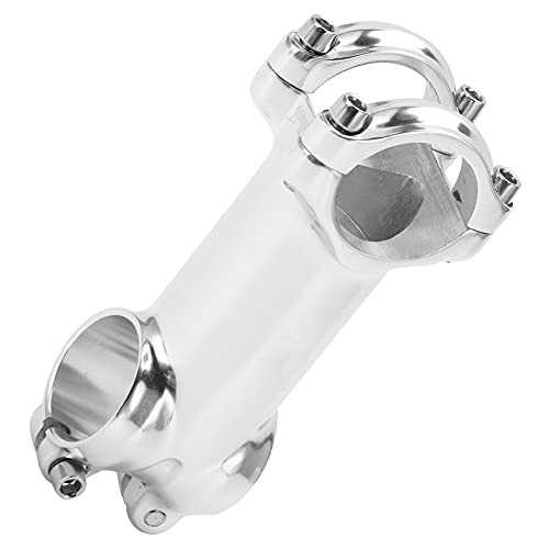 Stem, Silver Road Stem Handlebar Stem for 31.8x80mm for 28.6mm Front Fork