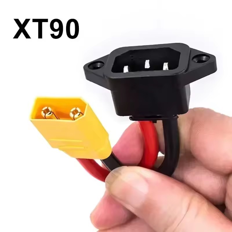 XT60/XT90 to C14 3-pin 10AWG Male Female Power Socket E-bike Charging Cable