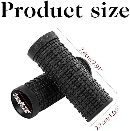 1 Pair MTB Bike Short Handlebar Grips 20x74mm/0.78×2.91inch, Bar Twist Cover Mou