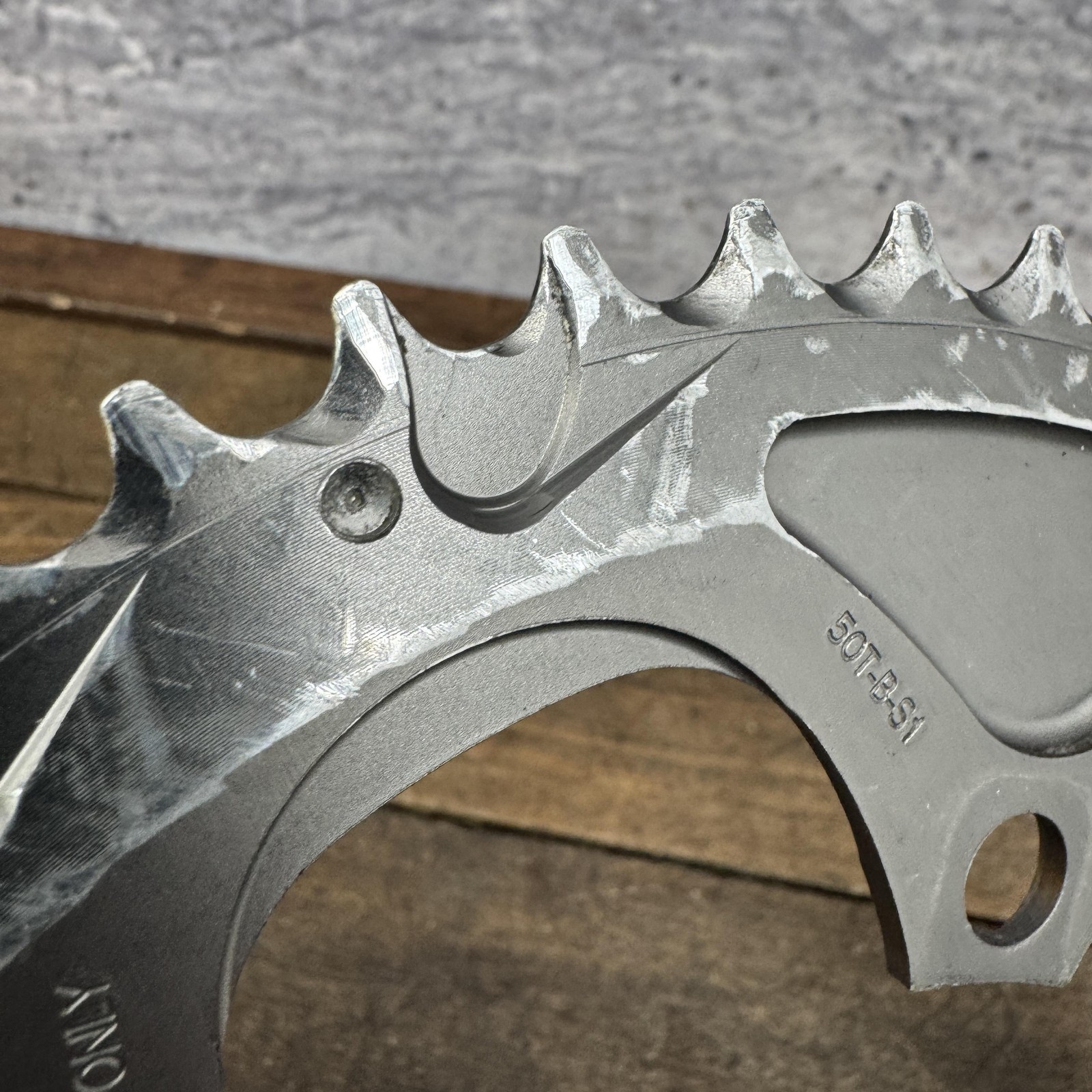 SRAM PowerGlide 50T Chainring 110 BCD 5-Arm Gray 10 Speed Road Bike 10s