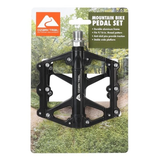 Ozark Trail Aluminum Alloy Bike Pedals Anti-Slip MTB Road Hybrid Black