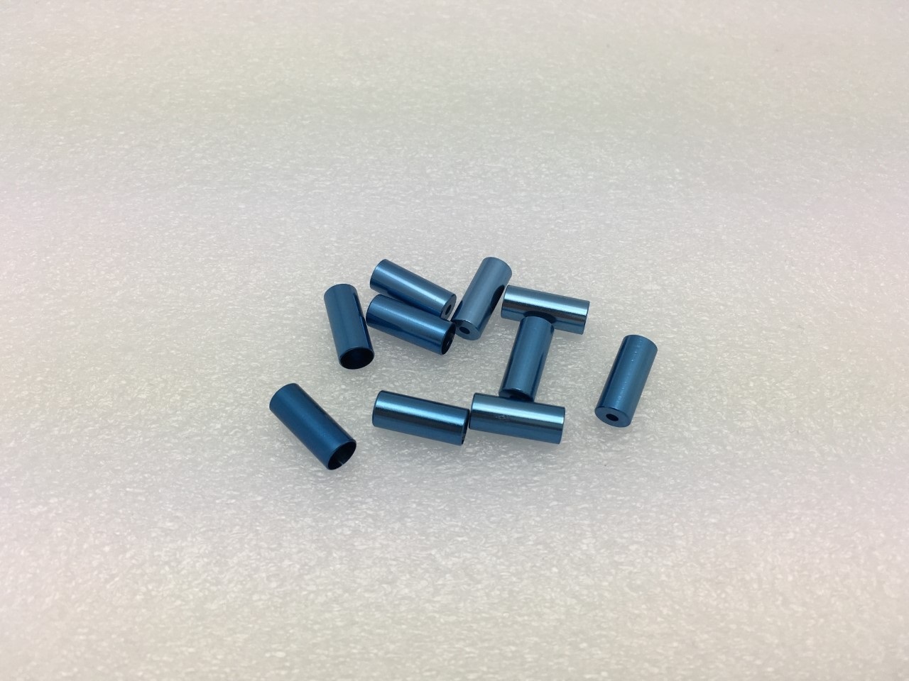 10 PCS BIKE BICYCLE ALUMINUM BRAKE HOUSING FERRULES CAPS 5mm NEW BLUE