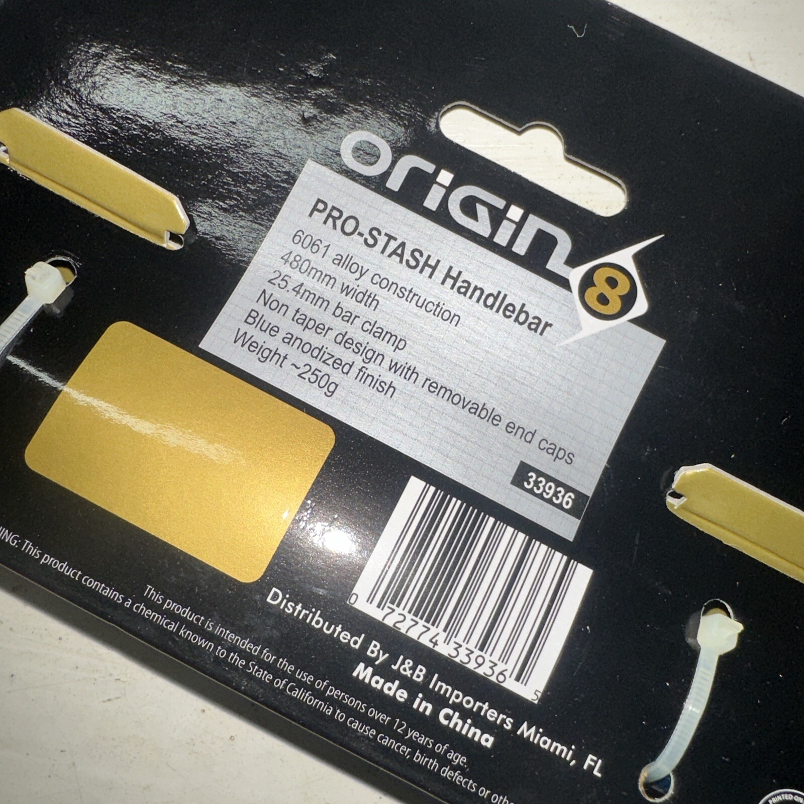 Origin8 Pro-Stash Handlebar BLUE Flat Bar Alloy 480 mm 25.4 Diameter Bike