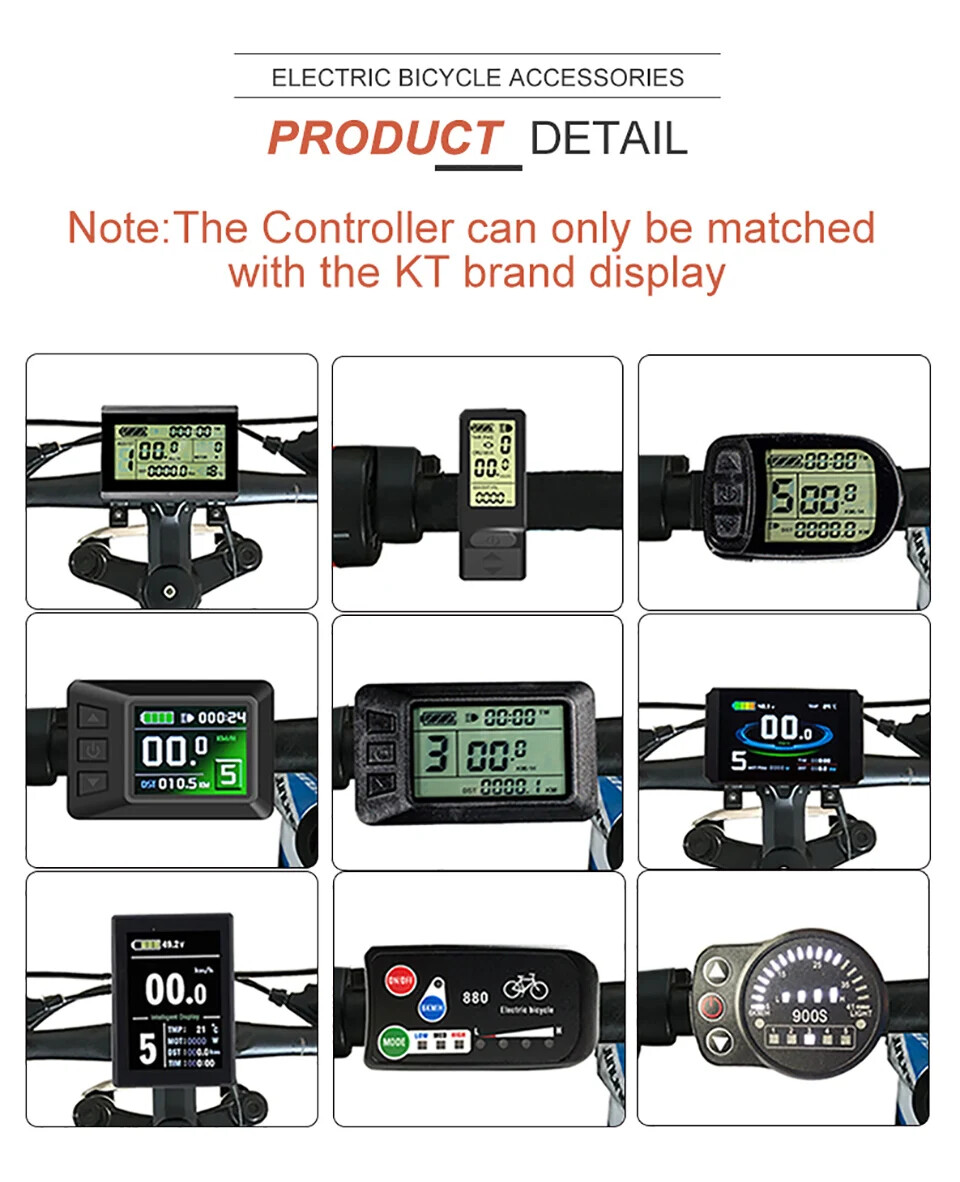 E-bike Controller 25A 36V 48V 500W 750W 9 Mosfet Controller SM/Waterproof Plug