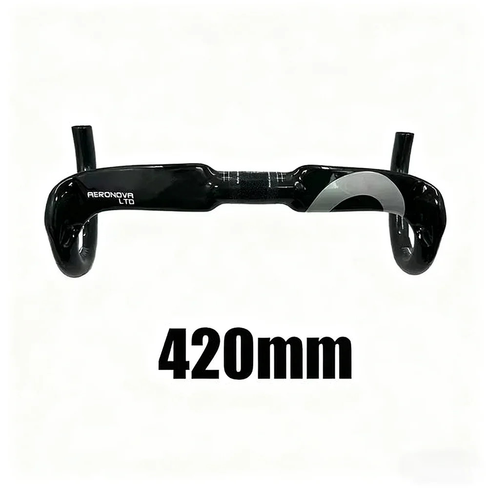 Full Carbon Fiber Road Bike Handlebar Gloss Black 31.8*380/400/420/440mm