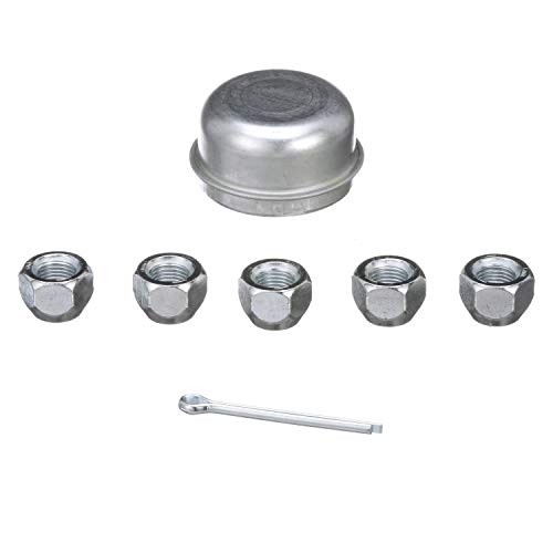 Trailer Wheel Hub, 1 in. Axle, 4 Lug, Galvanized, 5 Lug One Size Painted