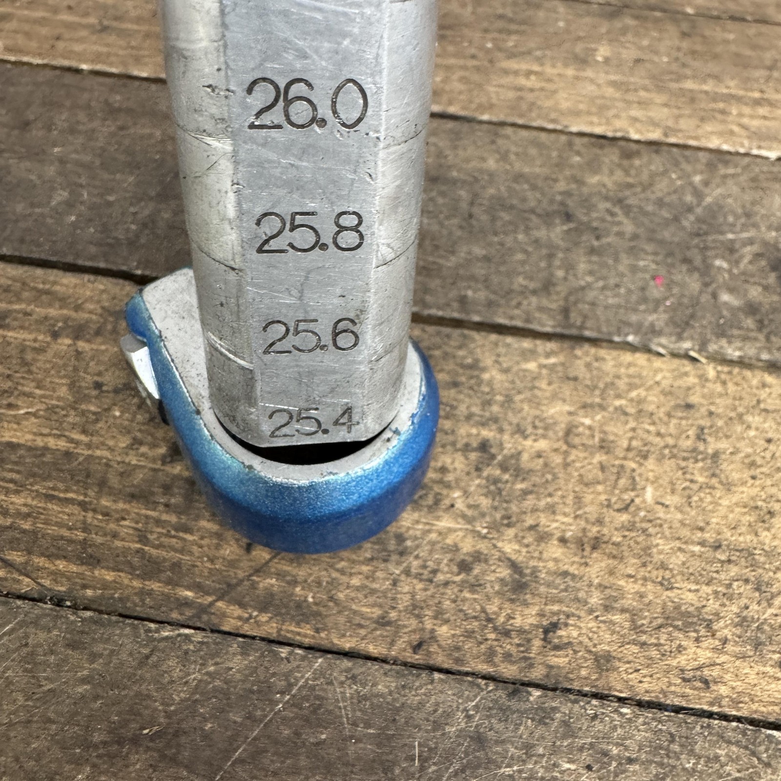 Vintage SR BMX Bicycle Seatpost Clamp 25.4mm Blue 80s Alloy Old School Painted