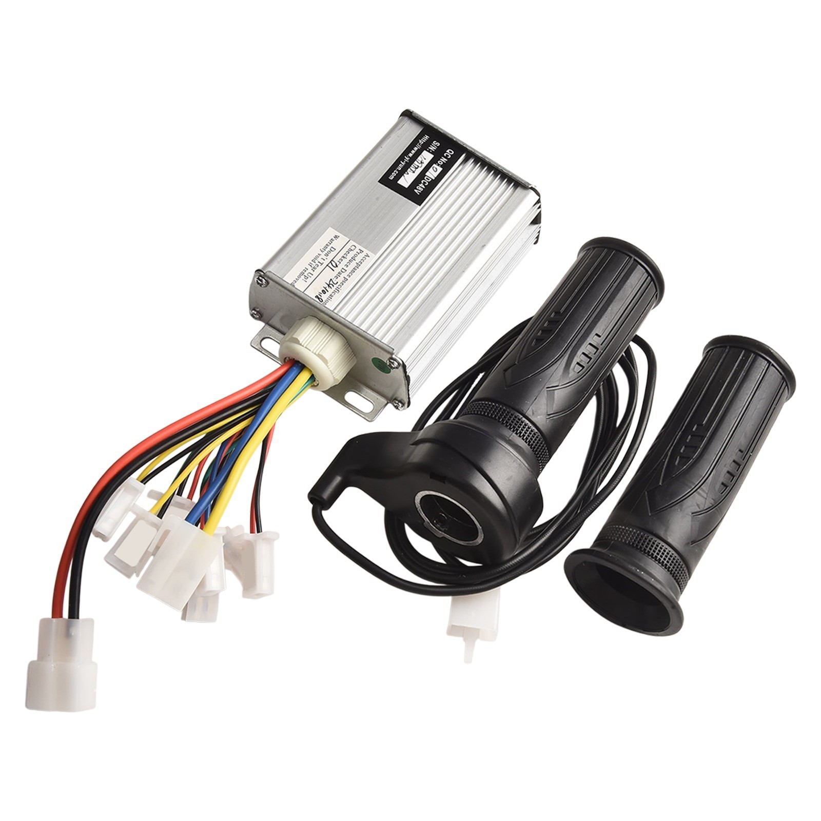 Compatible with 24V 48V Brushed Motors Brush Controller Throttle Grip Set