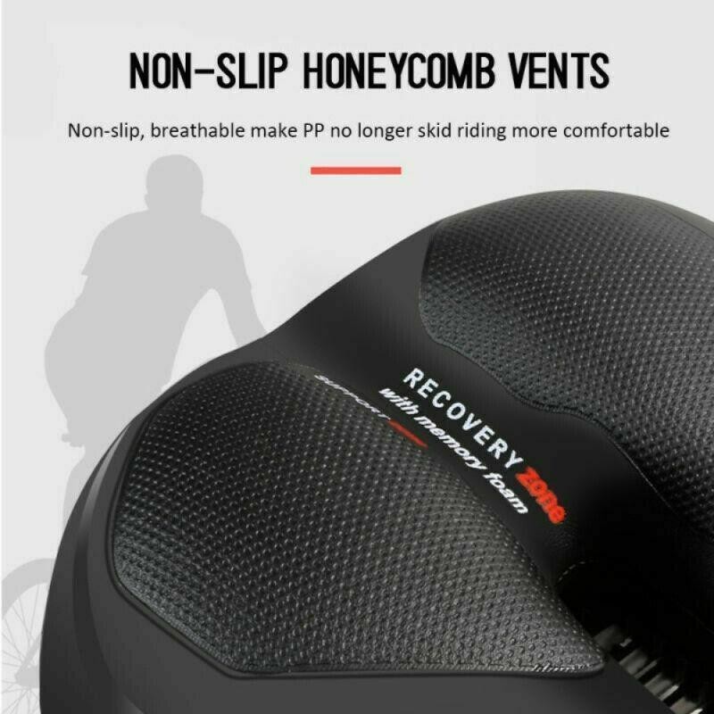 Extra Wide Big Bum Bike Bicycle Saddle Seat Gel Cushion Sporty Soft Comfort Pad