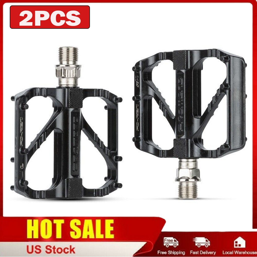 2PCS Mountain Bike Non-slip Pedals MTB Pedals Aluminum Road Bike Pedals 9/16”