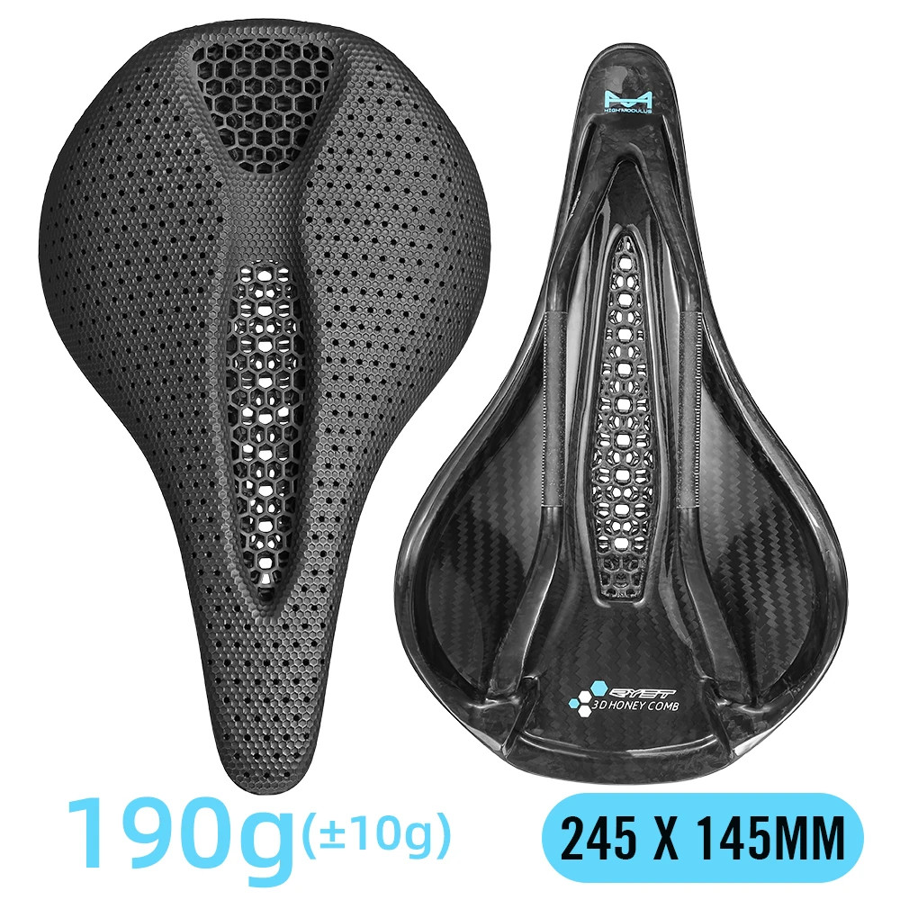Ultra Full Carbon 3D Printed Bike Saddle 145Mm 205G 7*9 High Modulus Carbon Fibe
