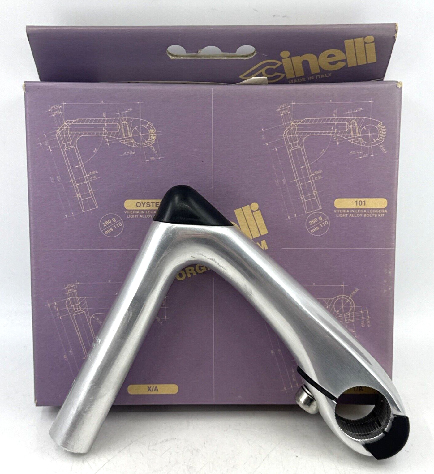 NOS Cinelli Forged Oyster Stem 125mm Length 26.4mm Clamp Alloy 22.2mm Quill