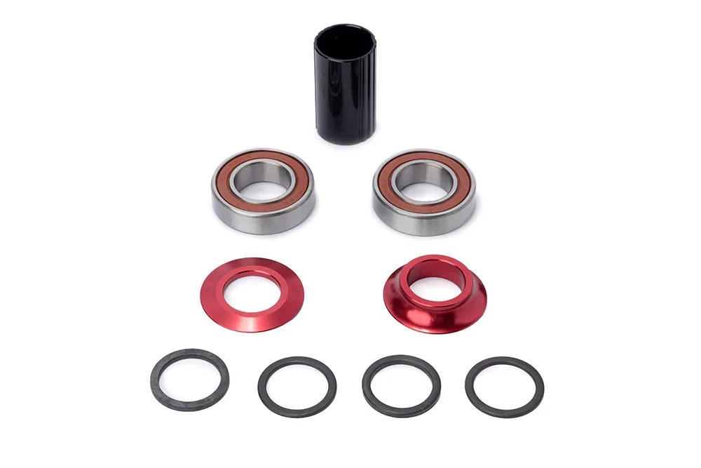 THEORY MID BOTTOM BRACKET KIT – BMX BOTTOM BRACKET – BB – 19mm – RED
