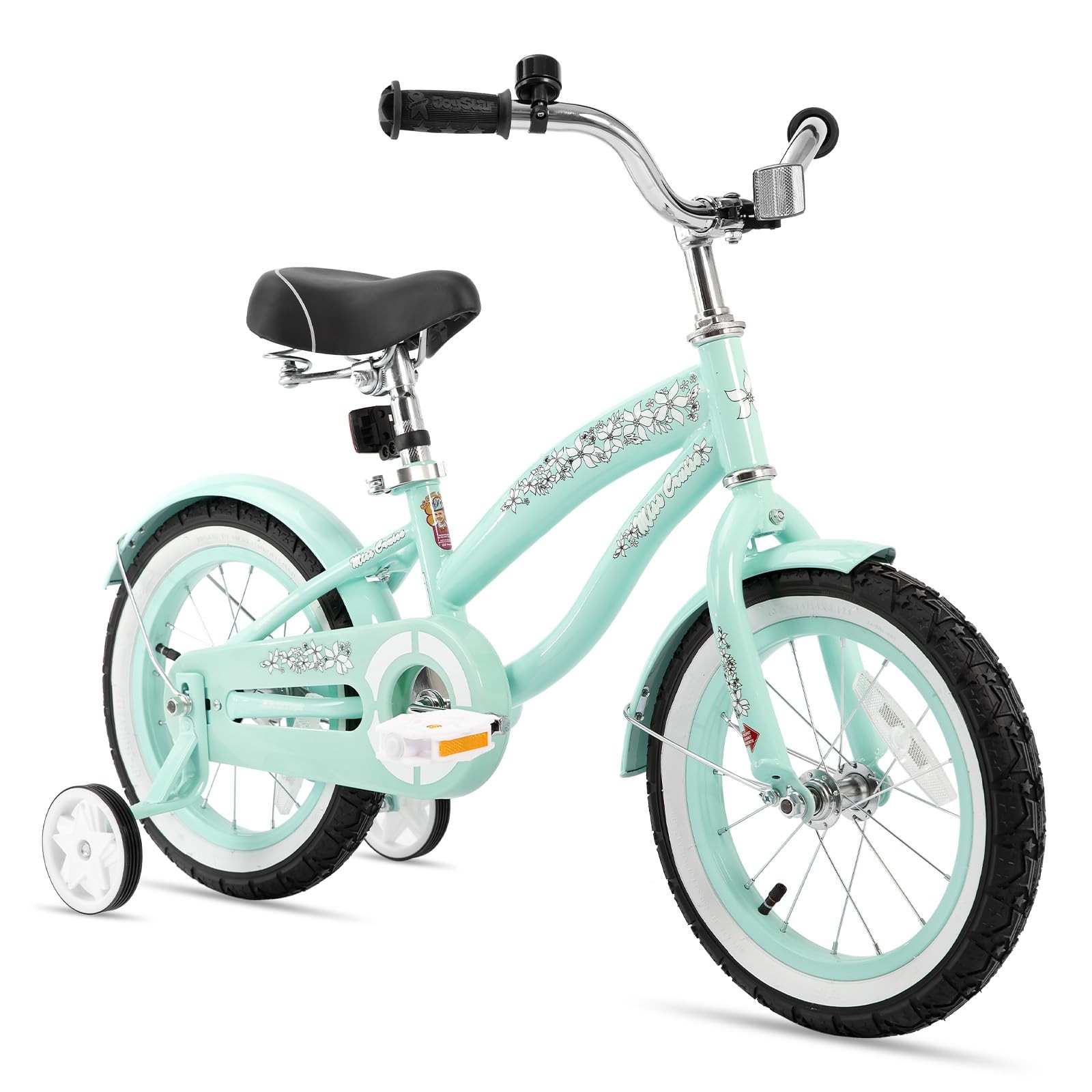 Joystar 12 Inch Kids Bike Training Wheels For Ages 2-4 Years Old Girls Toddler
