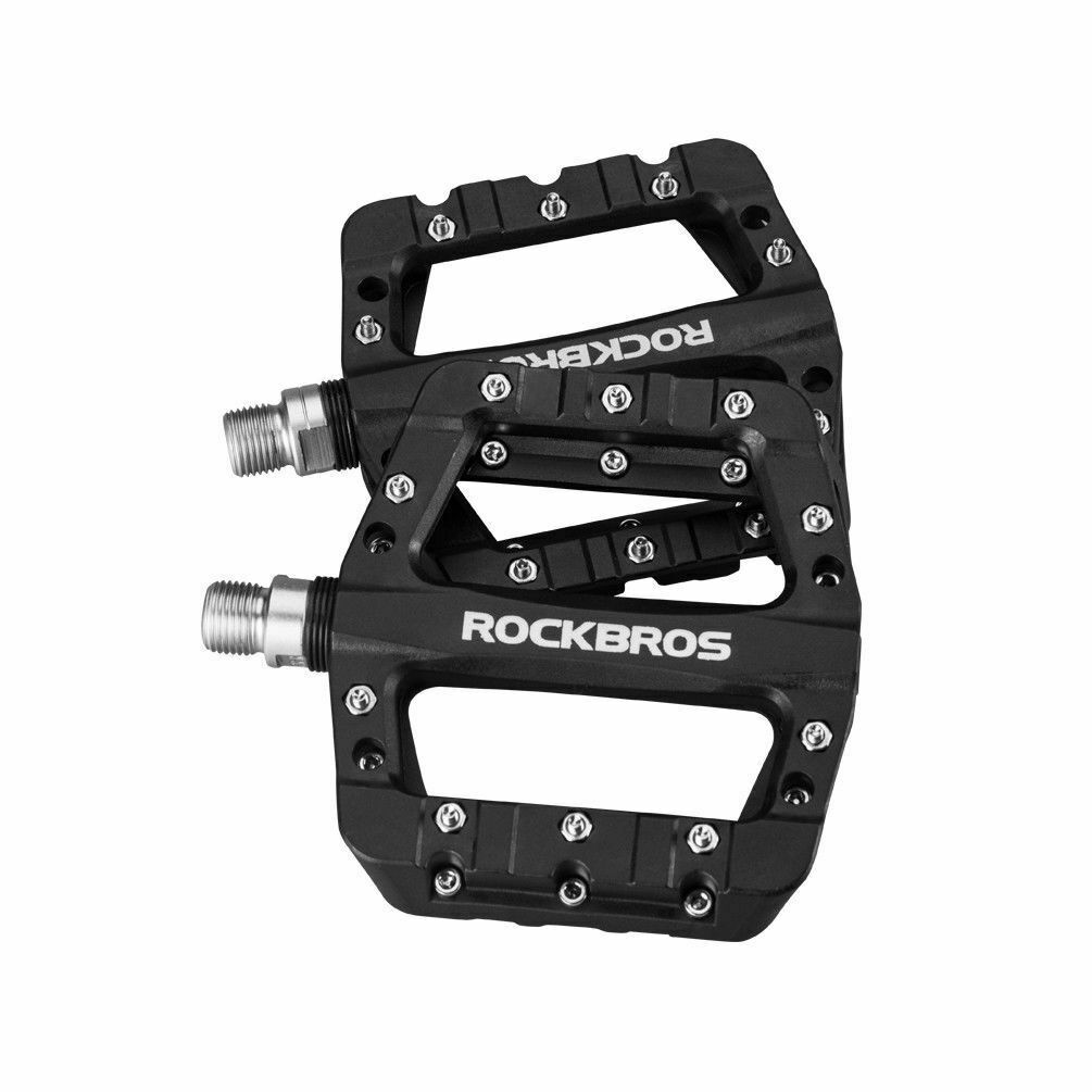 RockBros Mountain Bike Pedals Bike Nylon Pedals 9/16″ Seal Bearing Non-slip