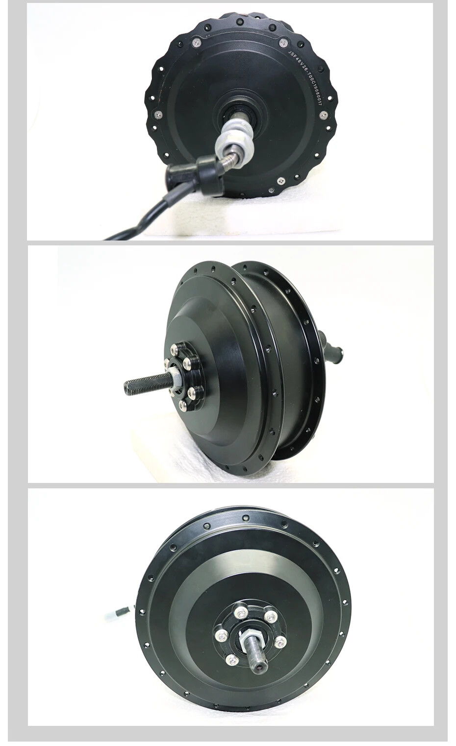 48V 250W 350W 500W E-bike Motor Brushless Geared Front Rear Wheel Hub Motor