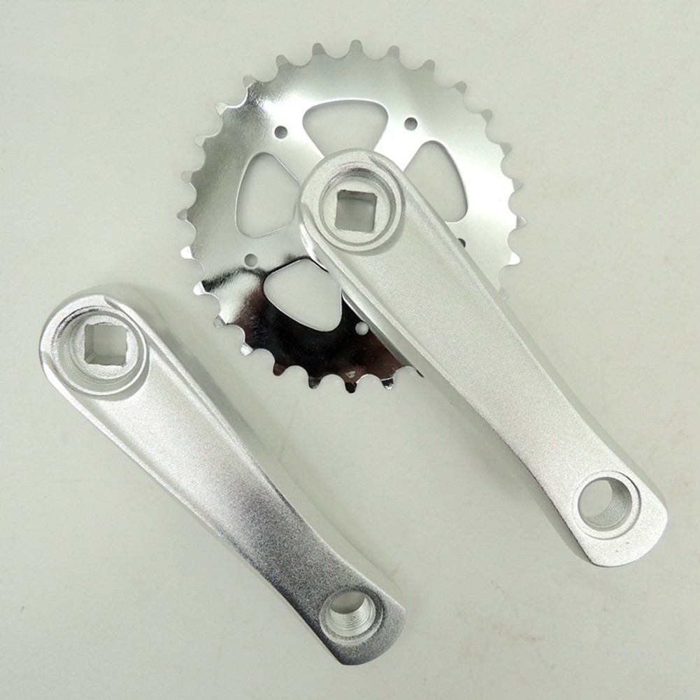 28T Lightweight Bike Crankset for Children with 114mm Size and Aluminum Build