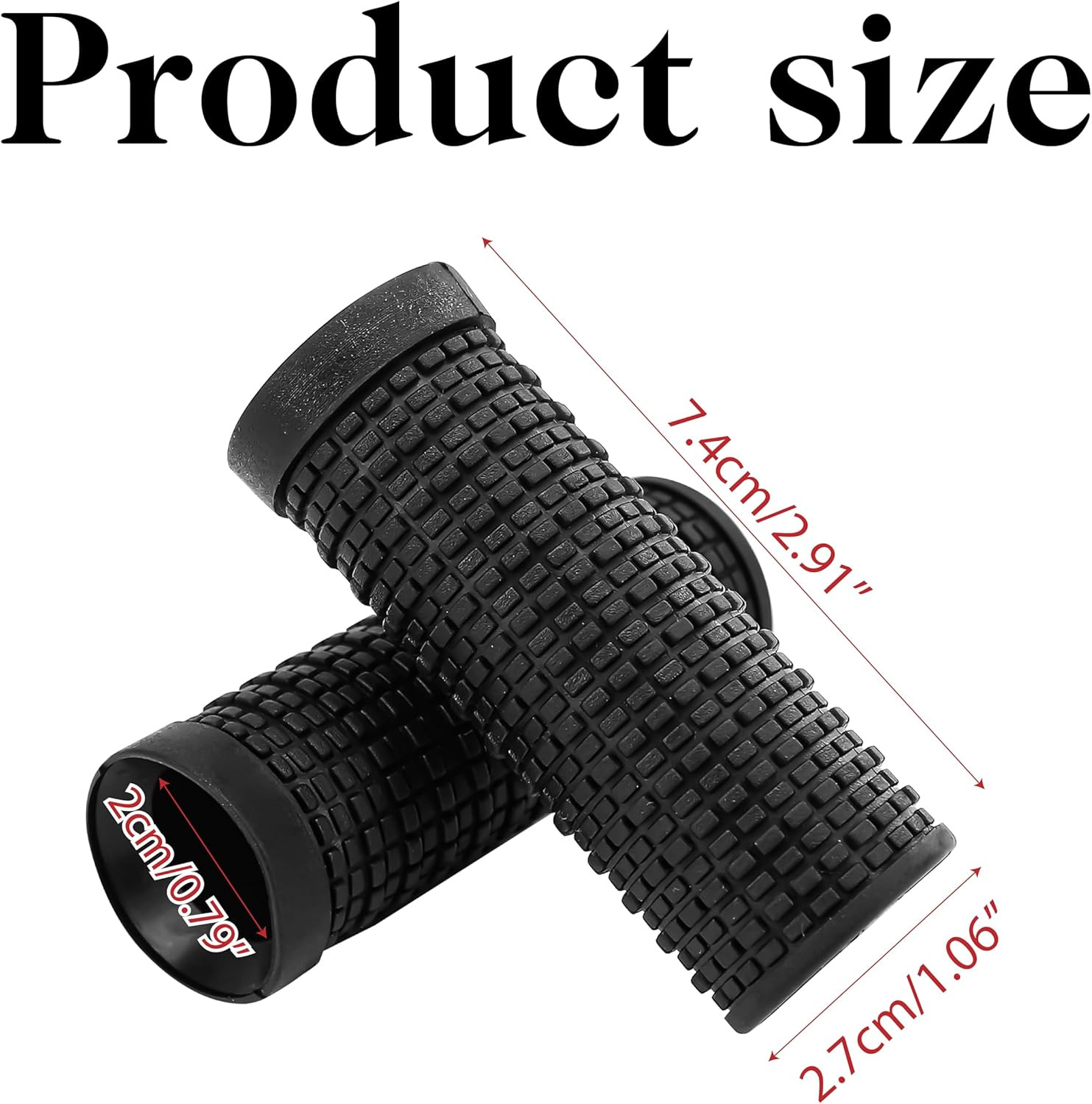 1 Pair MTB Bike Short Handlebar Grips 20X74Mm/0.78X2.91Inch, Bar Twist Cover Mou