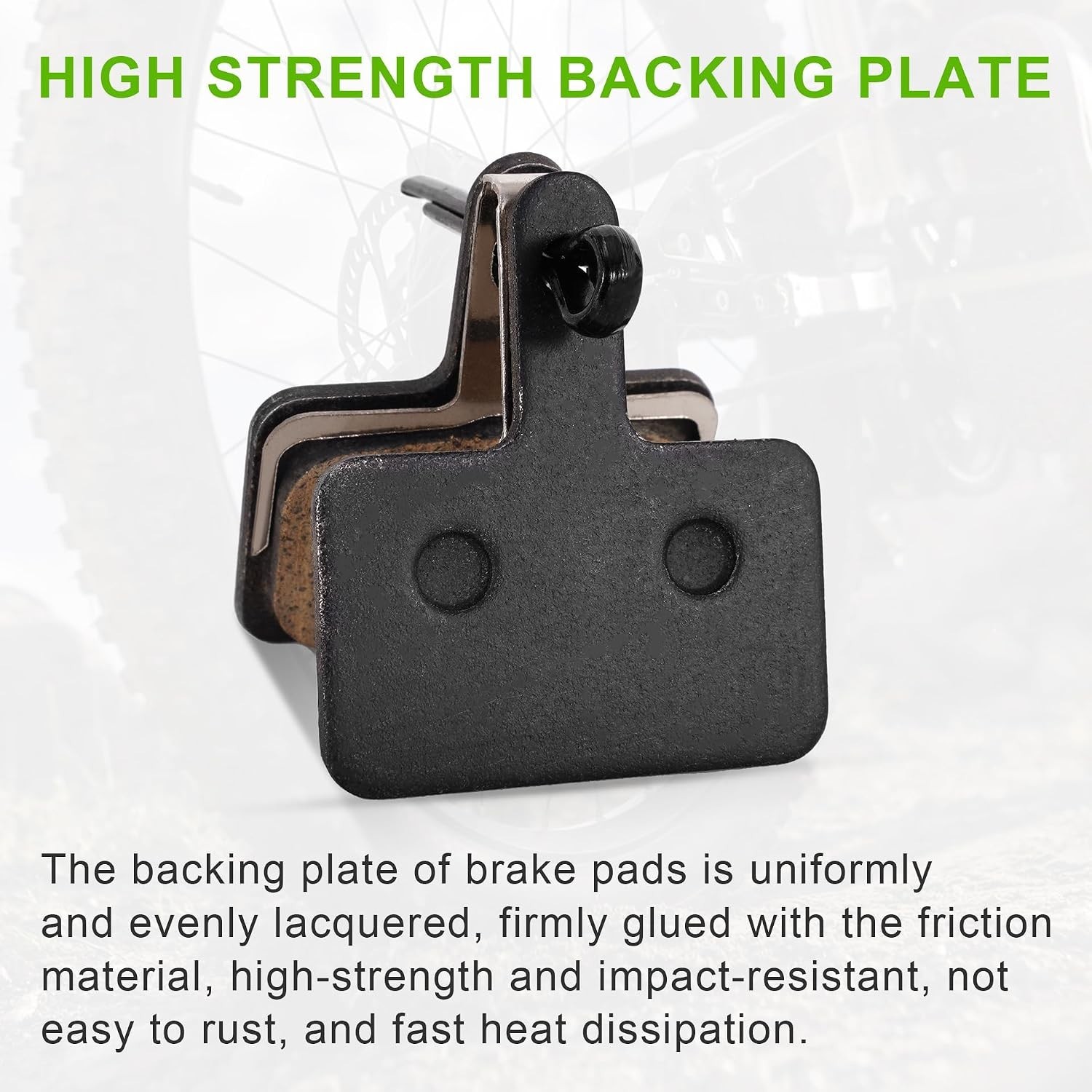 4 Pairs Metal Premium Ebike Brake Pads, Noise Free Disc Brake Pads with Installa