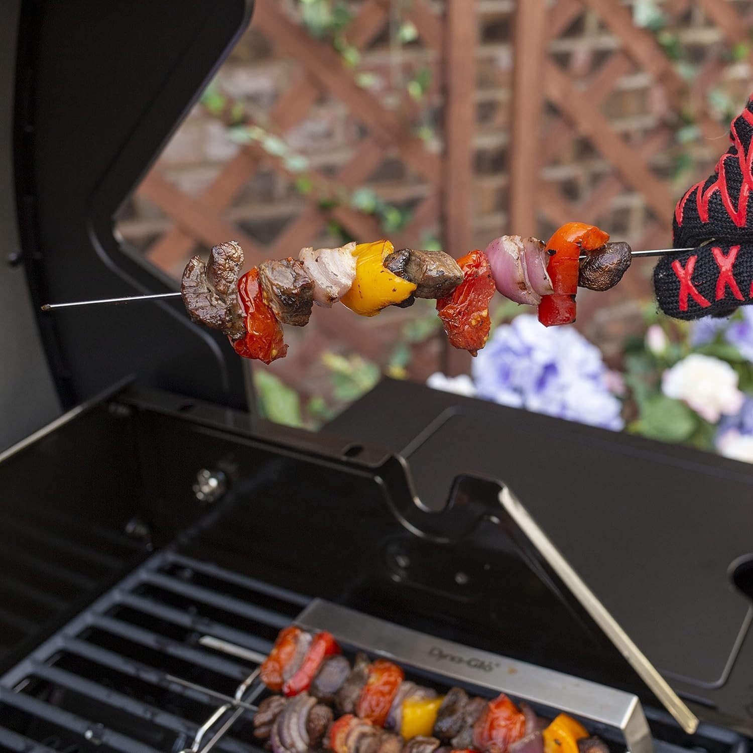 Skewer and Rack Set for Kabobs Stainless Steel 6pc 10.63 in