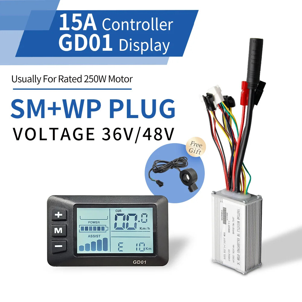 E-bike Controller and Display 36/48/52V 250-1500w Electric Bicycle Conversie Kit