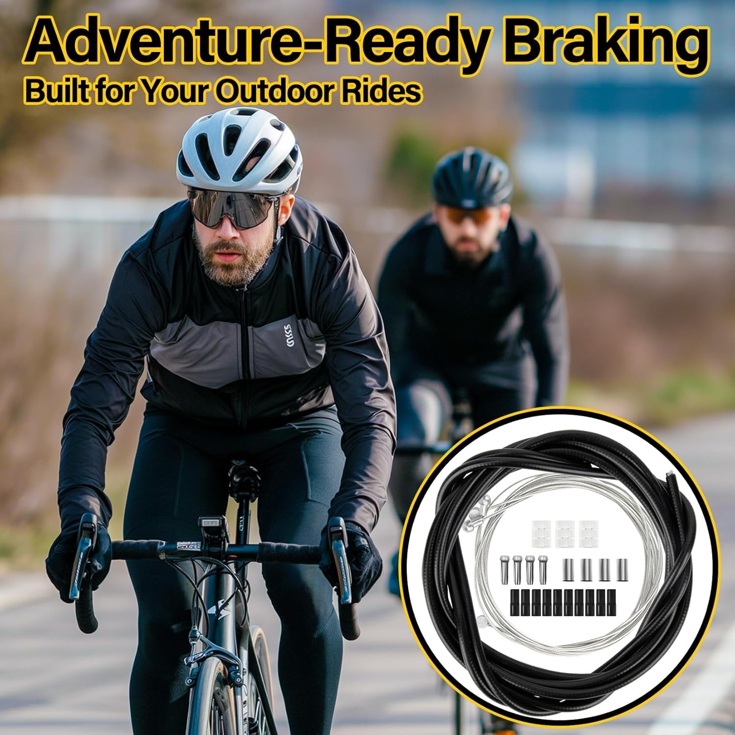 44PCS Bike Brake & Gear Cable Kit Universal Shifter Cable Housing Set Cycling Pa