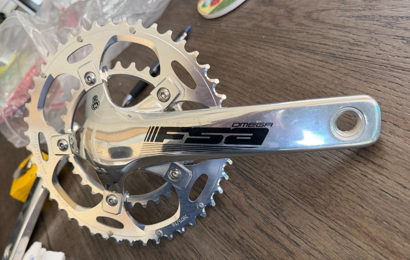 FSA Omega BB30 crankset 172.5mm, 46/30, 10/11 spd, BCD 110, new