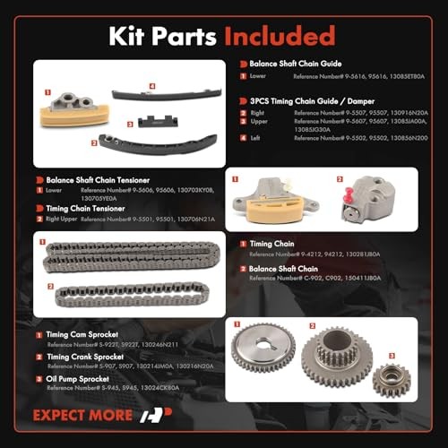 11PCS Engine Timing Chain Kit – Compatible with Nissan