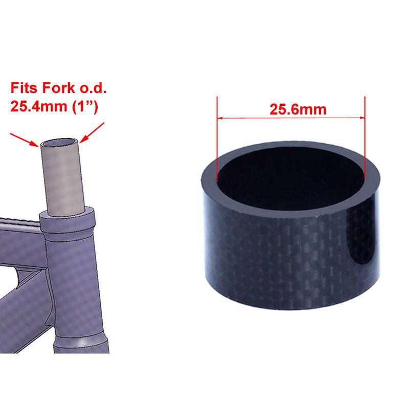 1″ OMNI Racer WORLDS LIGHTEST Carbon Fiber Headset Spacers 2,5,10,15,20mm MATTE