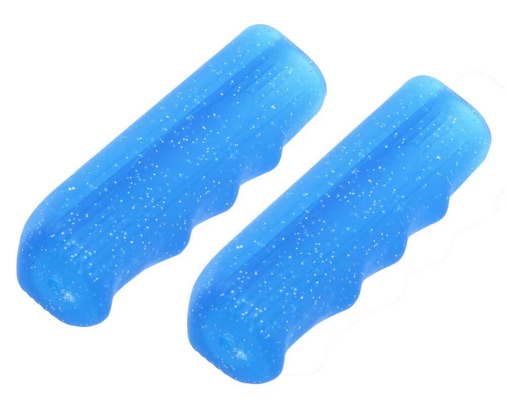 CRUISER CUSHION VINTAGE SCHWINN STINGRAY BICYCLE HADLEBAR BLUE GLITTER GRIPS.