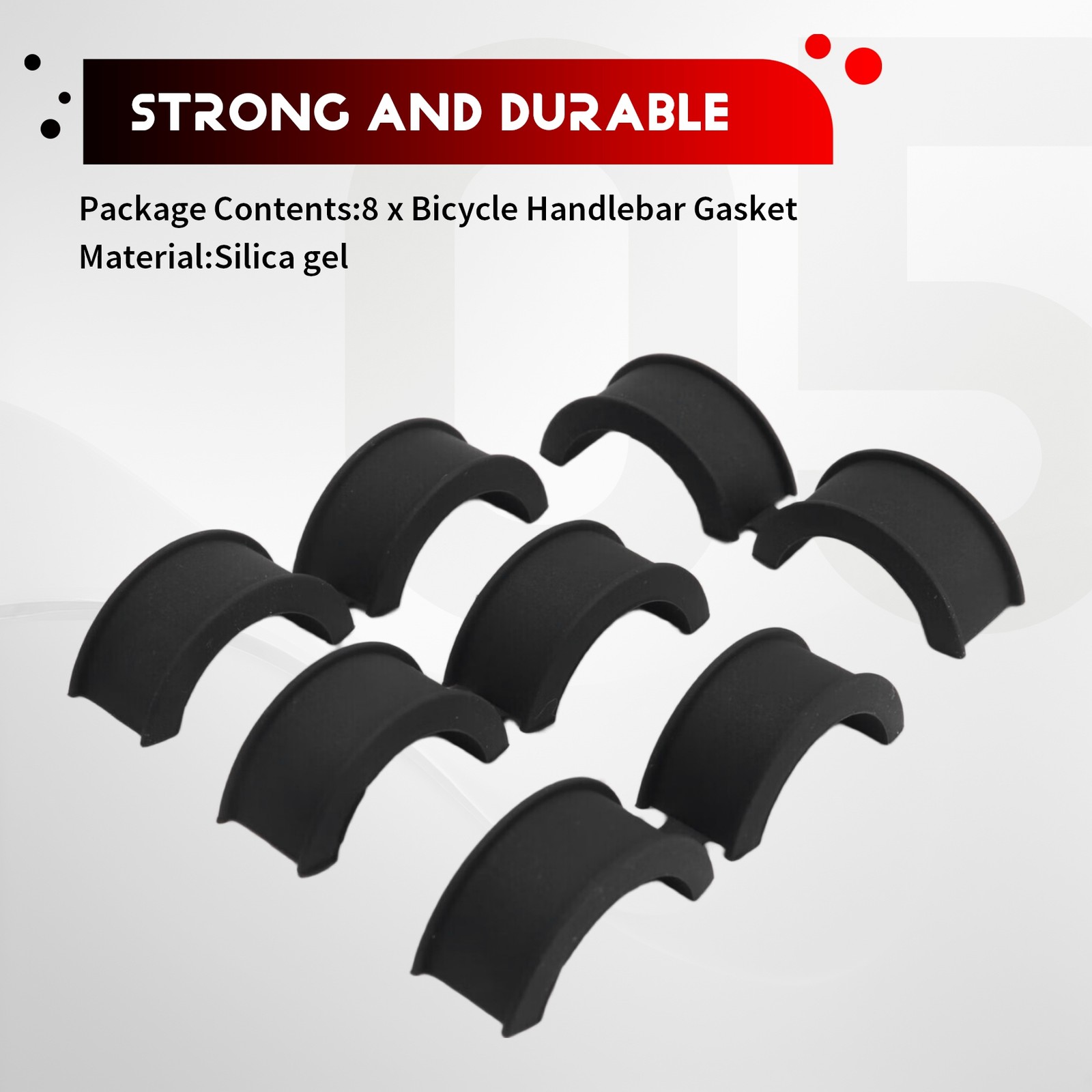 8Pcs Handlebar Silicone Gasket 31.8 To 25.4/22.2 Handlebar Gasket9174