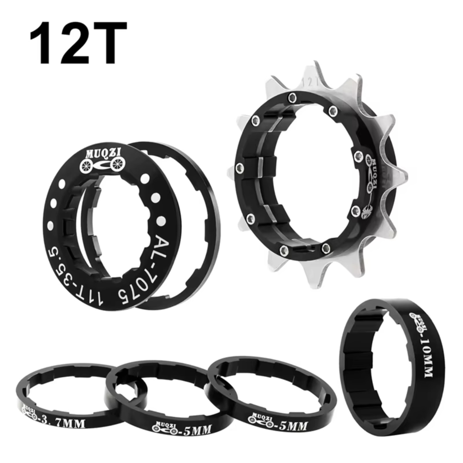 Bicycle Single Speed Conversion Kit Cassette Cog Gear Alloy Spacer Set Road MTB